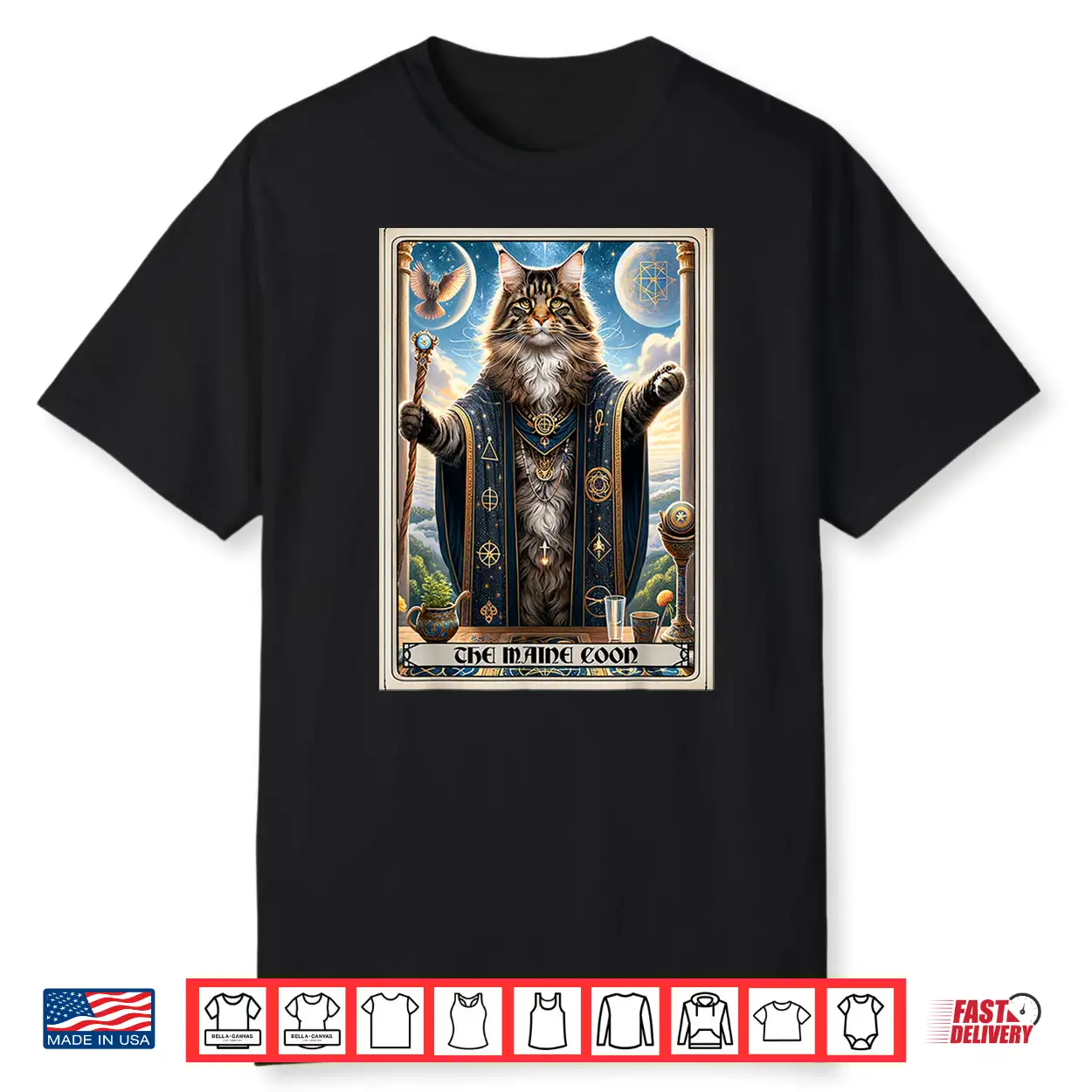 The Maine Coon Tarot Card Cat Shirt