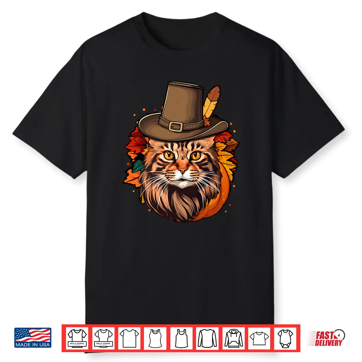 Funny Thanksgiving Maine Coon Cat Shirt
