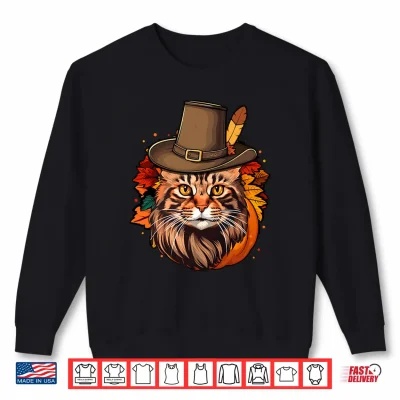 Sweatshirt Funny Thanksgiving Maine Coon Cat Shirt