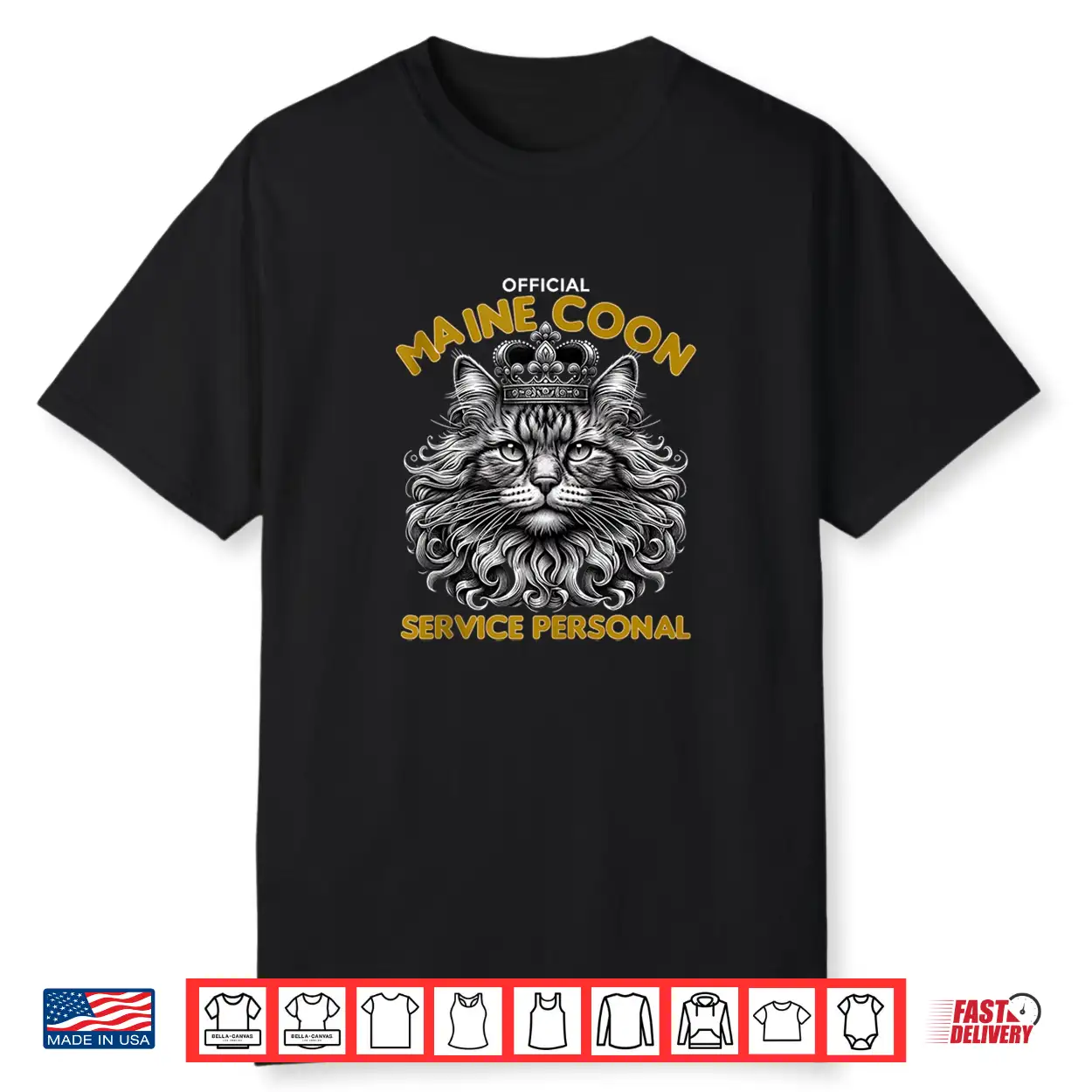 Maine Coon Service Staff Cat Lover Maine Coon Shirt