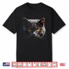 British Shorthair Cat Realistic Face Art Black Shirt