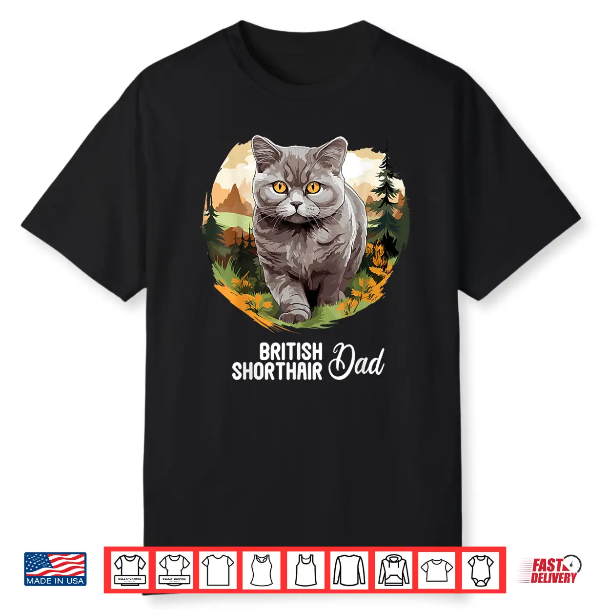 British Shorthair Cats Cat British Shorthair Dad Shirt