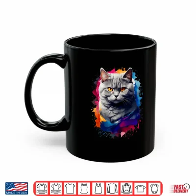 Mug British Shorthair Watercolor Cat All Ages Cat Lovers Shirt