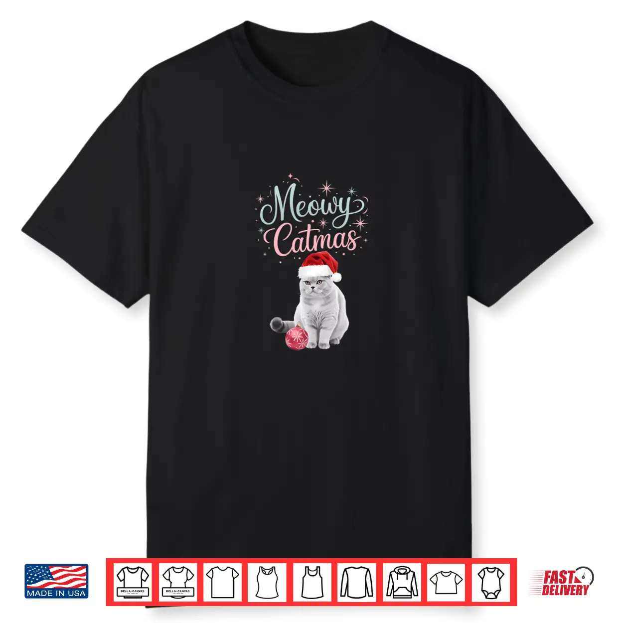 Christmas British Shorthair Cat Meowy Catmas Holiday Cat Shirt
