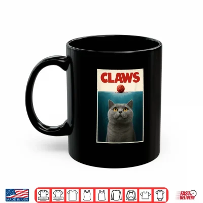 Mug Funny British Shorthair Cat CLAWS Yarn Ball Top Kitten Men Women Kids Shirt