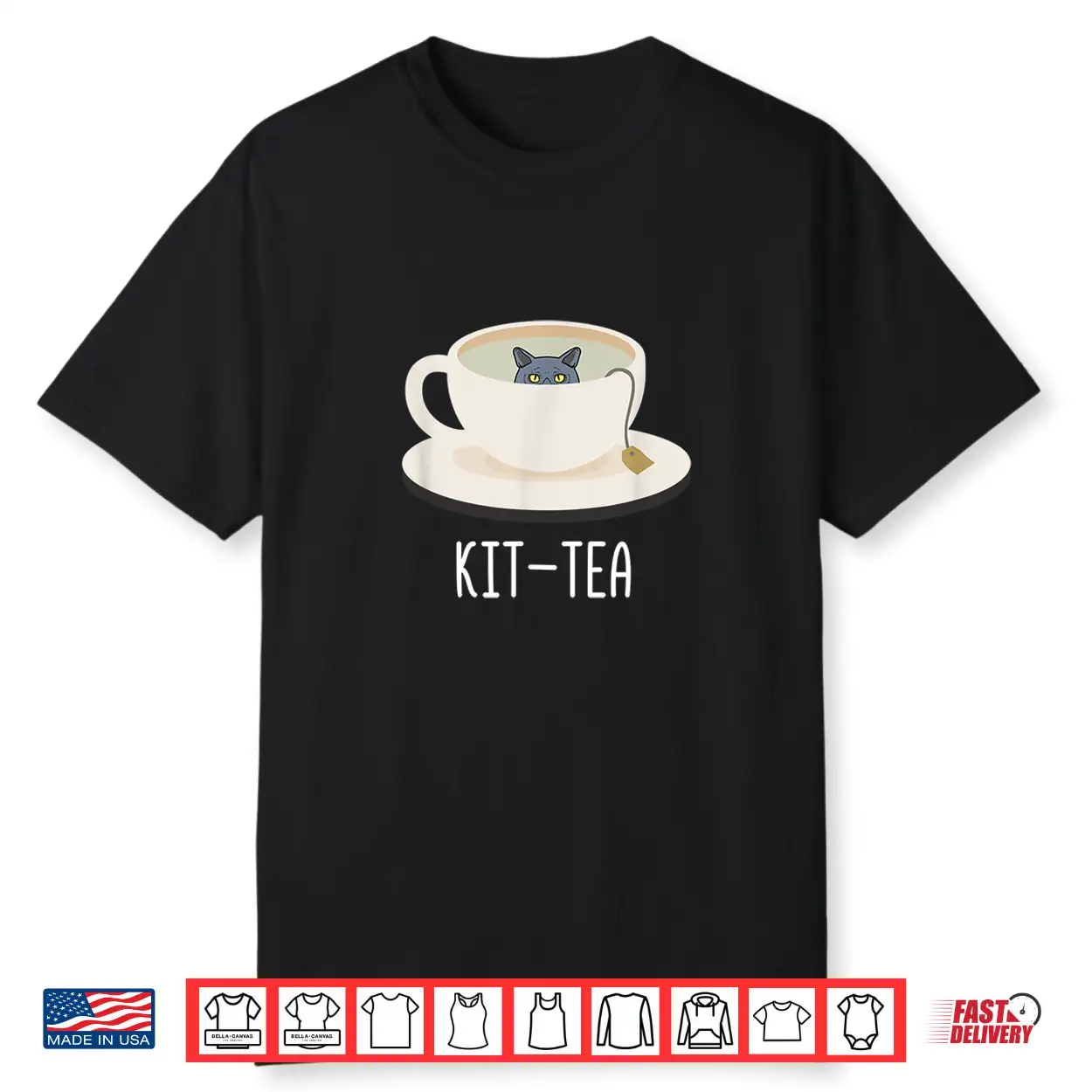 Funny Kit Tea Cat Funny British Shorthair For Cat Lover Shirt