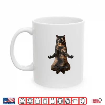 Mug Funny Yoga Cat Tortie British Shorthair Shirt