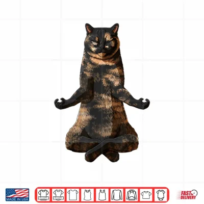 Design Funny Yoga Cat Tortie British Shorthair Shirt