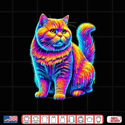 Design Paint Art British Shorthair Cat Shirt