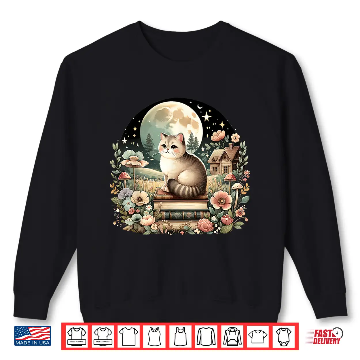 Floral Womens Cottagecore British Shorthair Cat Lover Shirt