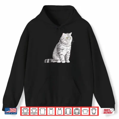 Hoodie Funny Sitting British Shorthair Cat Shirt