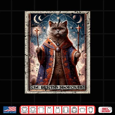 Design Tarot Card British Shorthair Cat Shirt