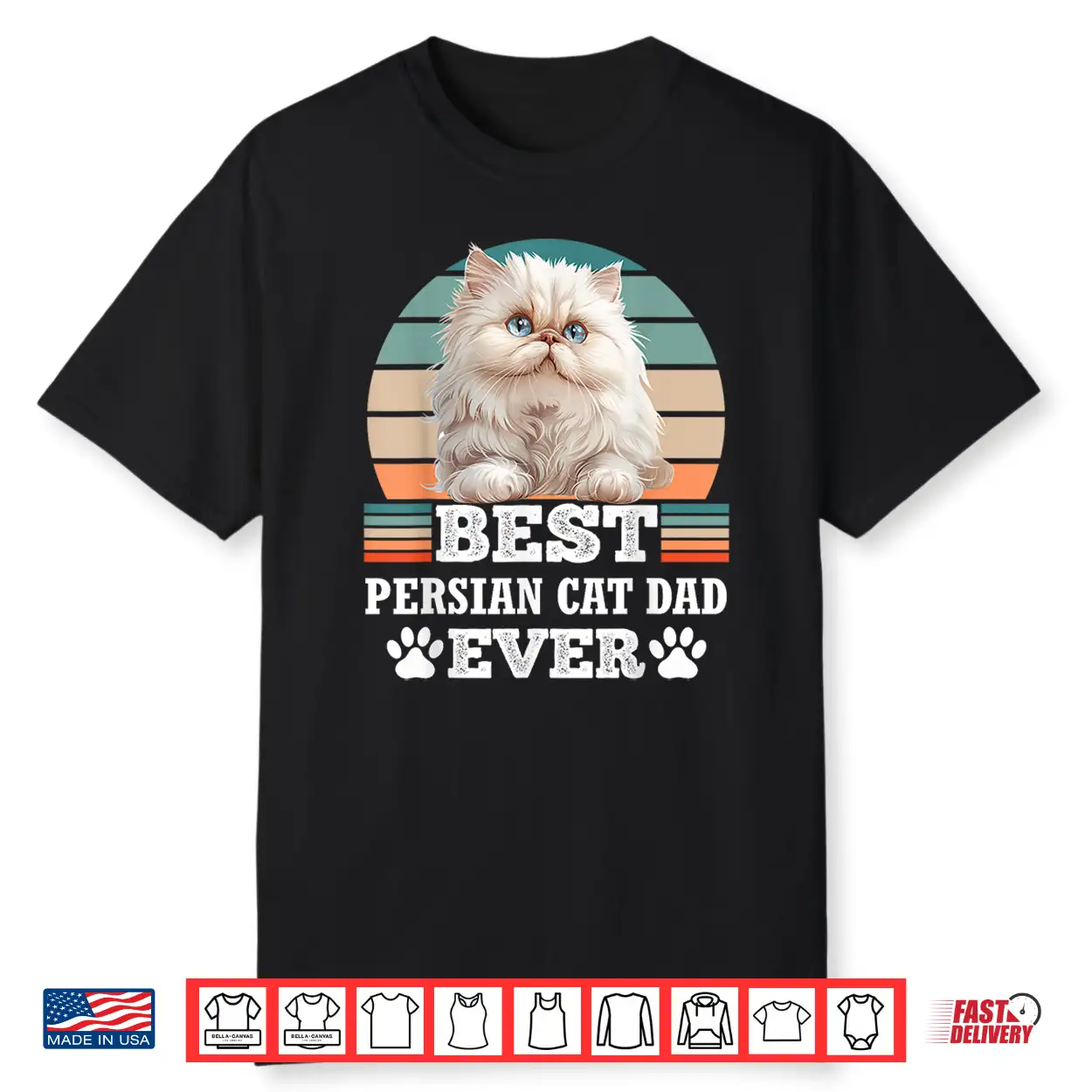 Cat Daddy Best Persian Dad Ever Persian Cat Owner Shirt