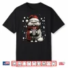 Christmas Persian Cat Santa Hat Coffee Lover Funny Winter Shirt