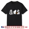 Funny Ghost Holding A Black Cat Halloween Shirt