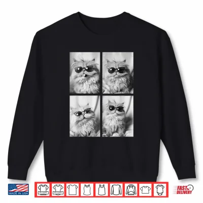 Sweatshirt Funny Persian Cat Lover Cute Kitten Sunglasses Pet Feline Shirt