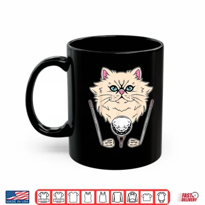 Mug Golf Ball Golfing Golf Club Golfer Persian Cat Shirt