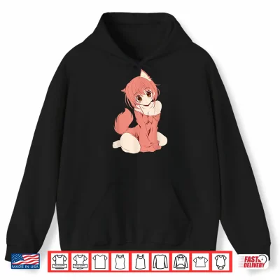 Hoodie Japanese Anime Persian Cat Girl Cute Manga Otaku Catgirl Shirt
