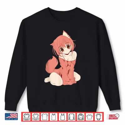 Sweatshirt Japanese Anime Persian Cat Girl Cute Manga Otaku Catgirl Shirt
