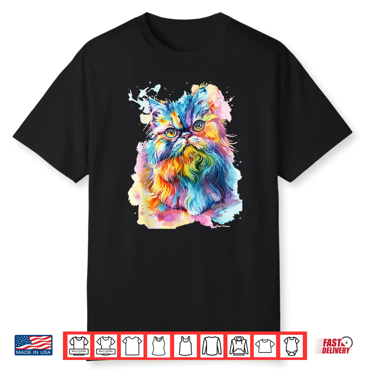Pop Art Persian Cat Lovers Persian Cat Shirt