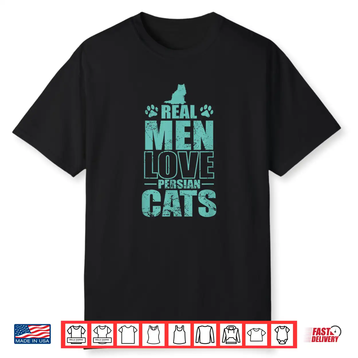 Real Men Love Persian Cats Pet Cat Shirt