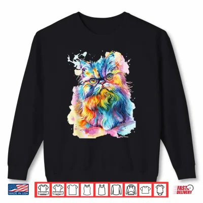 Sweatshirt Pop Art Persian Cat Lovers Persian Cat Shirt