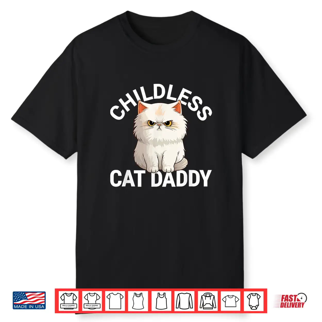 Childless Cat Daddy 2024 For President Persian Cat Dad Men Shirt