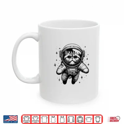Mug Cat Dad Mom Space Astronaut Persian Shirt