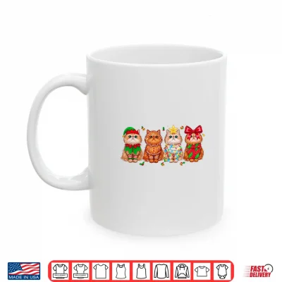Mug Christmas Persian Cat Holiday Lights Gingerbread Costume Shirt