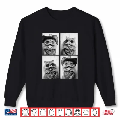 Sweatshirt Cowboy Persian Cat Sunglasses Animal Photo Booth Pet Western Shirt