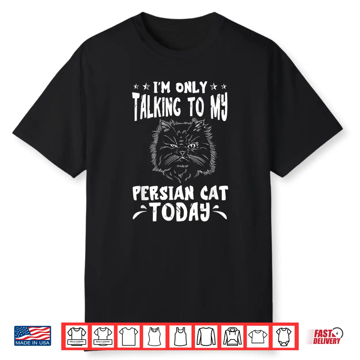 Persian Cat I’M Only Talking To Persian Cat Lover Fluffy Cat Shirt