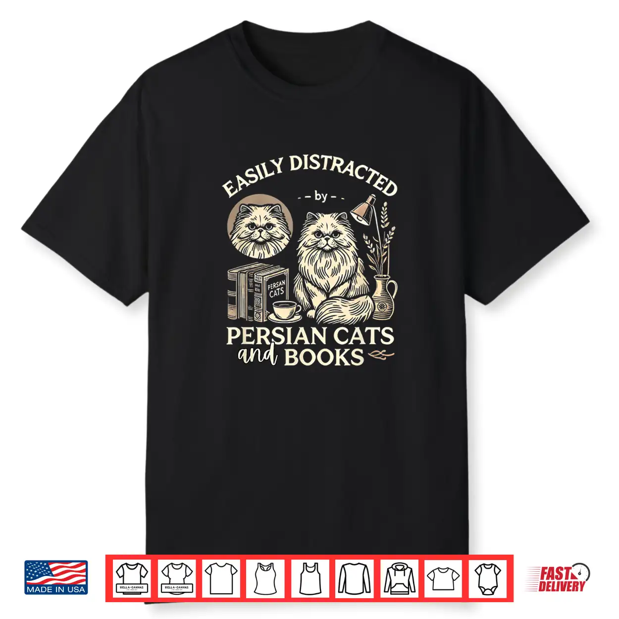 Persian Cat Persian Cats Persian Cats And Books Shirt