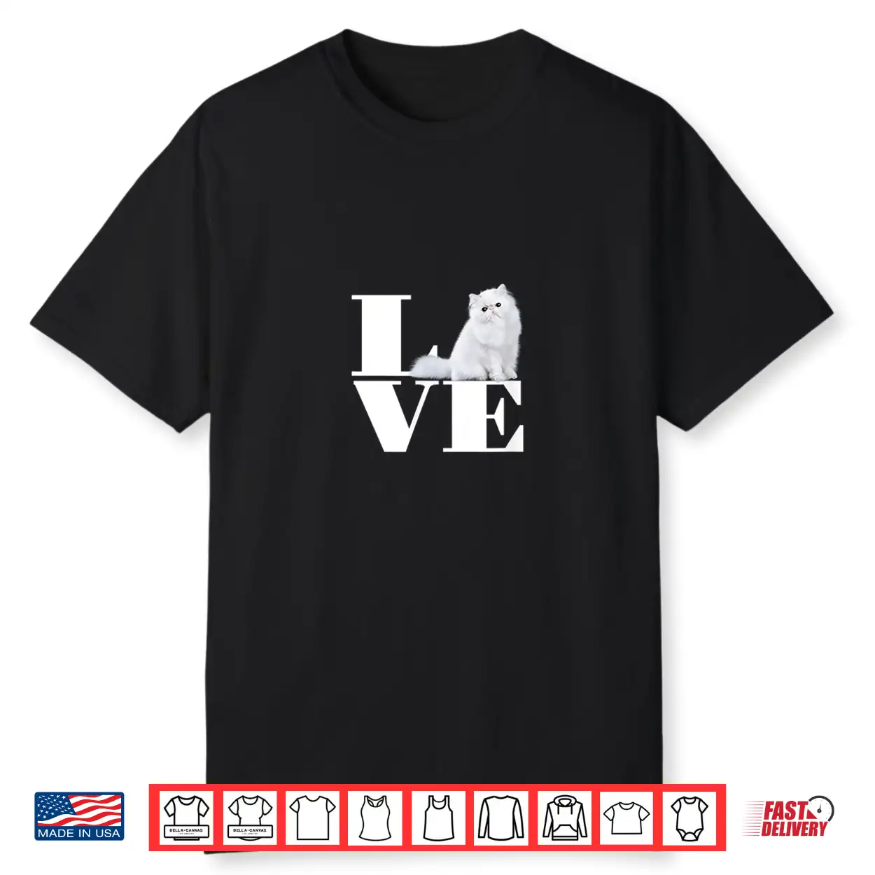 White Persian Cat Love Shirt