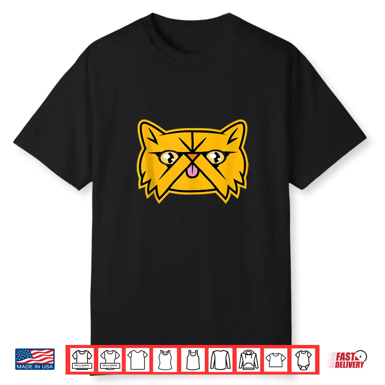 Cute Smooshed Face Orange Persian Cat Graphic Shirt