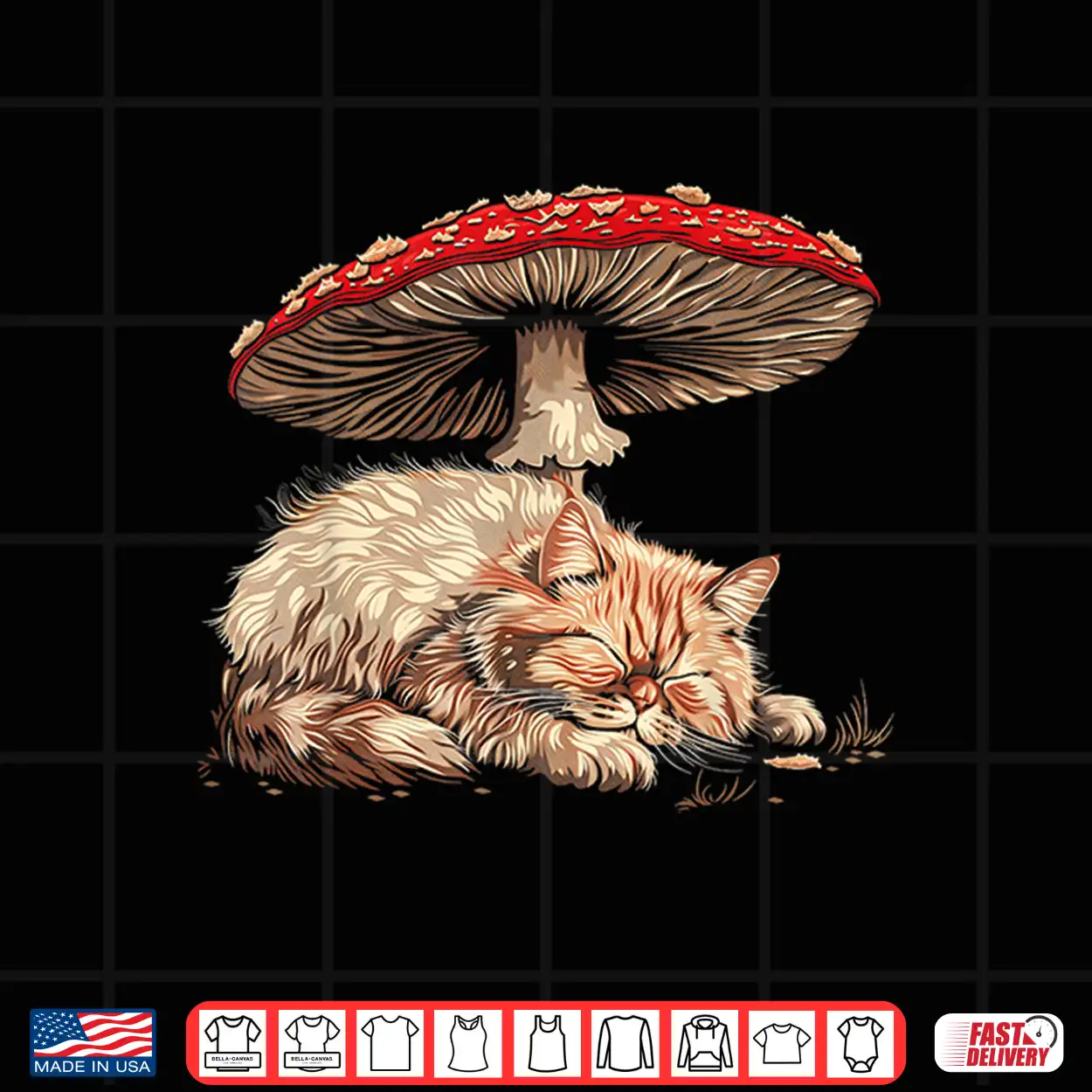 Cute Persian Cat Cottagecore Aesthetic Under The Mushroom Shirt