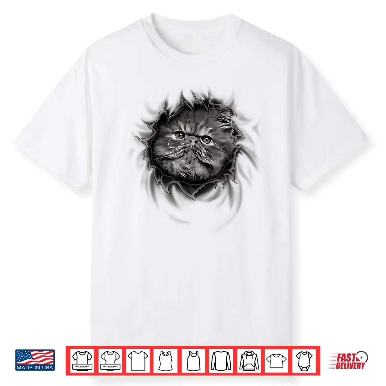 Funny Persian Cat Shirt Men Women Kids Shirt