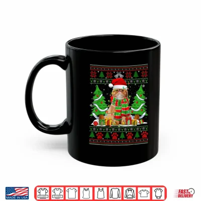 Funny Persian Cat Santa Hat Ugly Christmas Sweater Xmas Pjs Shirt 3 Mug Funny Persian Cat Santa Hat Ugly Christmas Sweater Xmas PJS Shirt