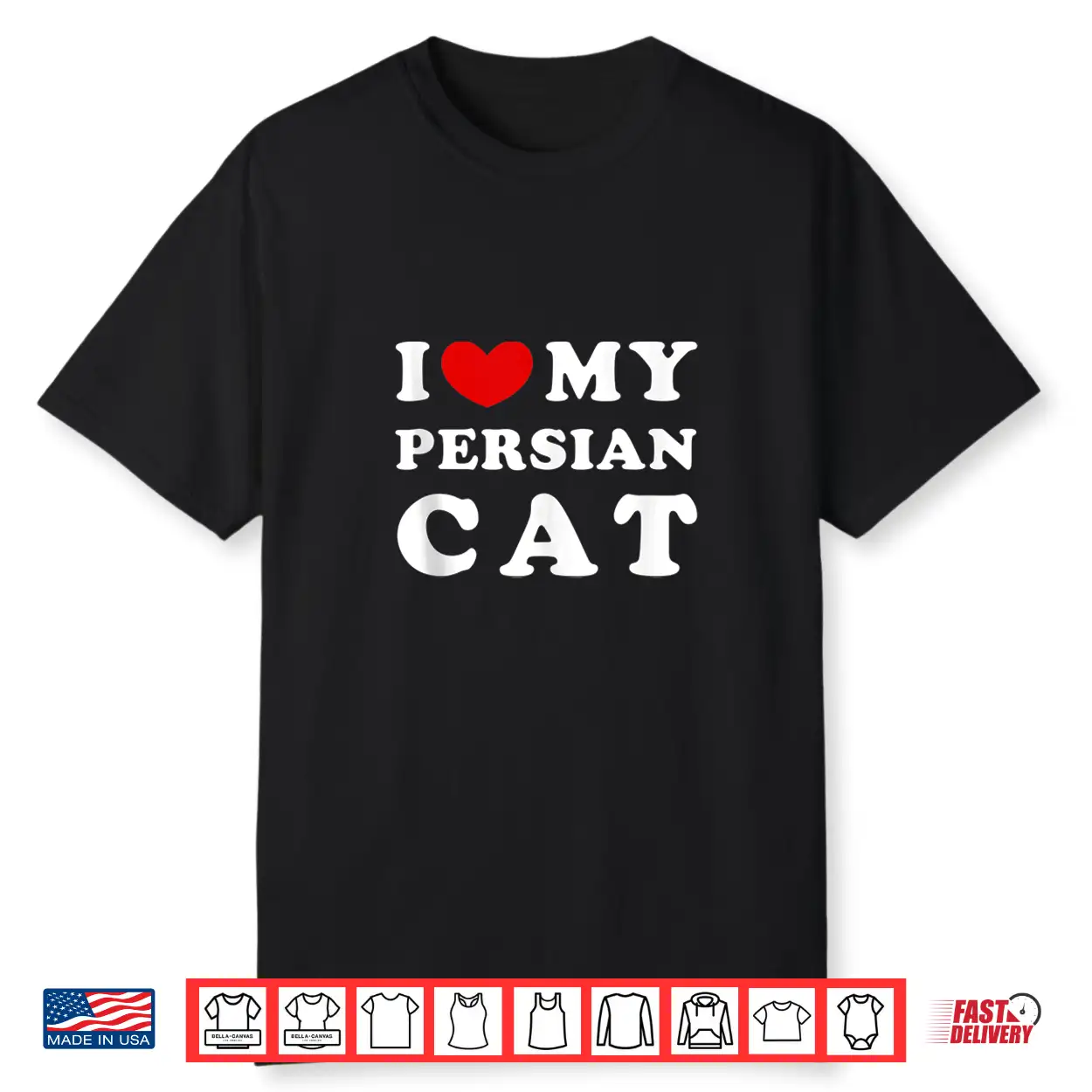 I Love My Persian Cat I Heart My Persian Cat Shirt