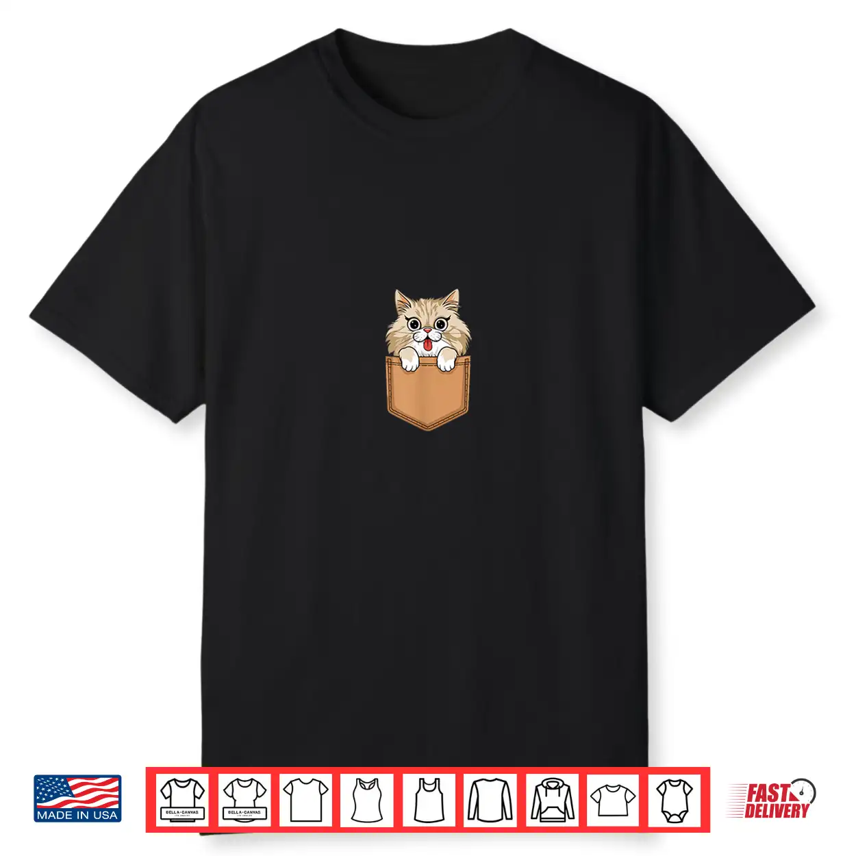 Persian In Pocket Cat Owner Cute Pet Lover Shirt
