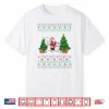 Santa Riding Persian Cat Tree Lights Ugly Christmas Sweater Shirt