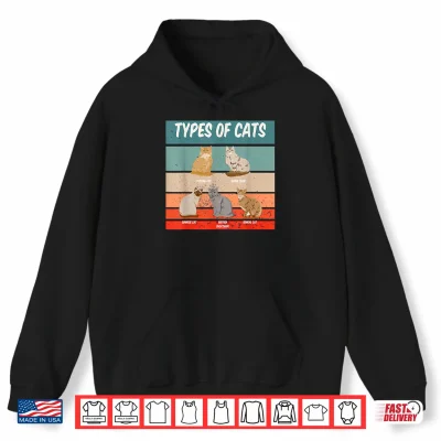 Hoodie Types of Cats Shirt