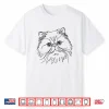 Line Art Dad Mom Cat Persian Cat Shirt For Men Women