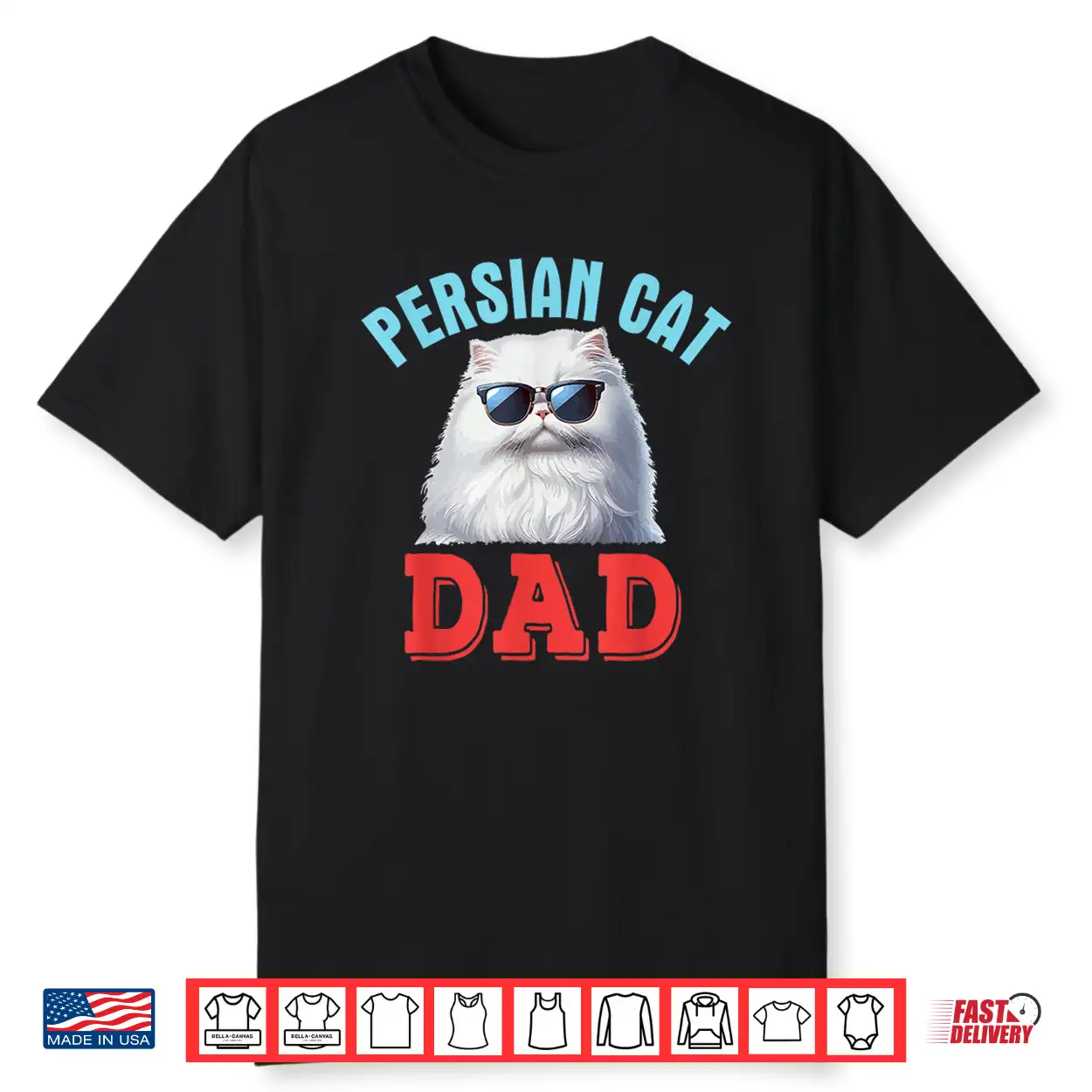 Persian Cat Costume Cat Sunglasses Father’S Day Family Shirt