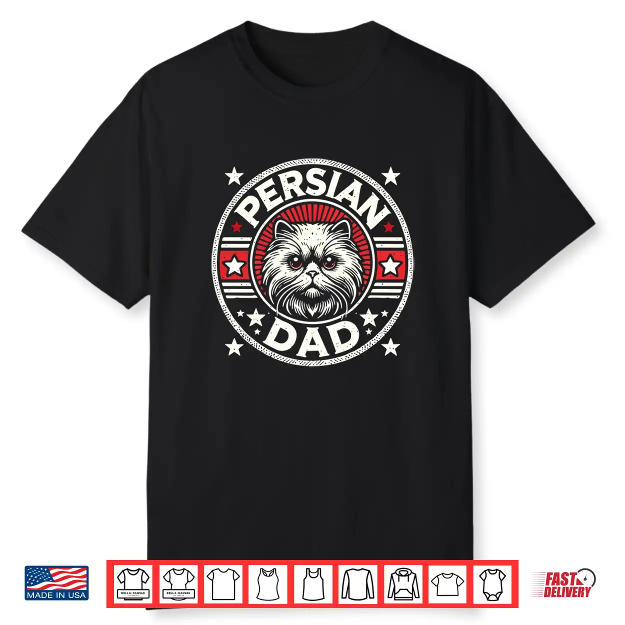 Persian Cat Dad Vintage Graphic Shirt