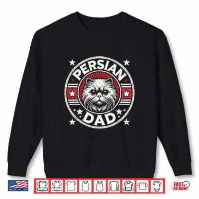 Sweatshirt Persian Cat Dad Vintage Graphic Shirt