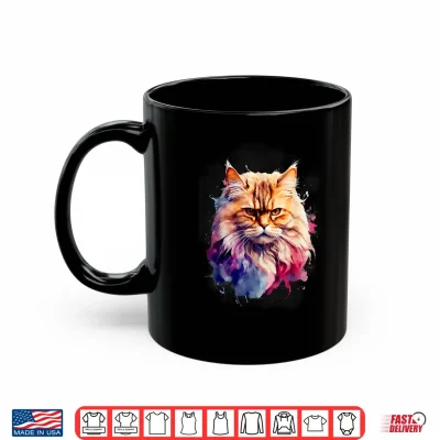 Mug Persian Cat Watercolor Family Tee All Ages Cat Lovers Shirt