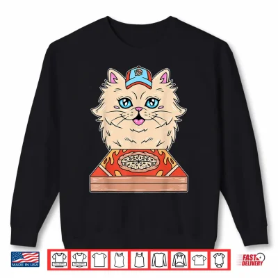 Sweatshirt Pizza Delivery Persian Cat Shirt