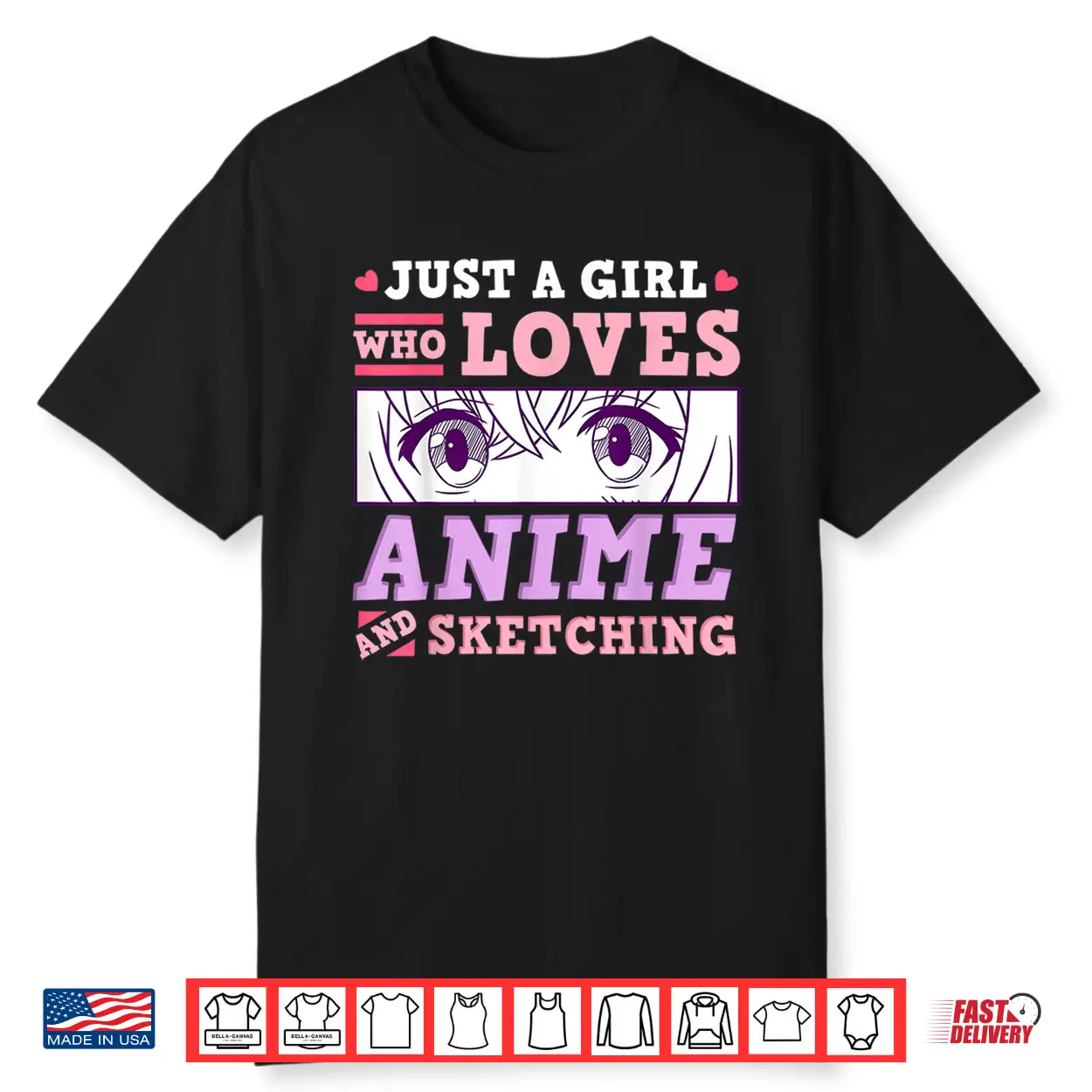 Anime And Sketching Just A Girl Who Loves Anime Gift Shirt