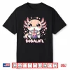 Axolotl Boba Tea Kawaii Anime Cute Kids Teen Girls Shirt