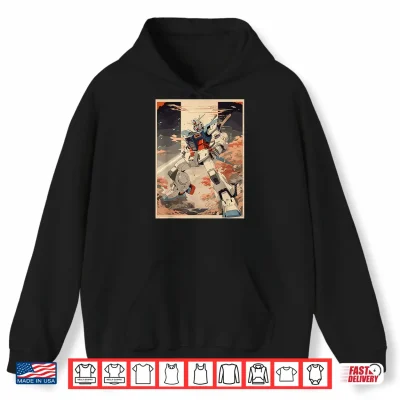 Hoodie Anime Japanese robot giant mecha anime robot action figure Shirt